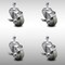 Service Caster 3.5 Inch SS Gray Polyurethane Swivel 12mm Threaded Stem Caster Set Brake SCC SCC-SSTS20S3514-PPUB-TLB-M1215-4 - alternate 2